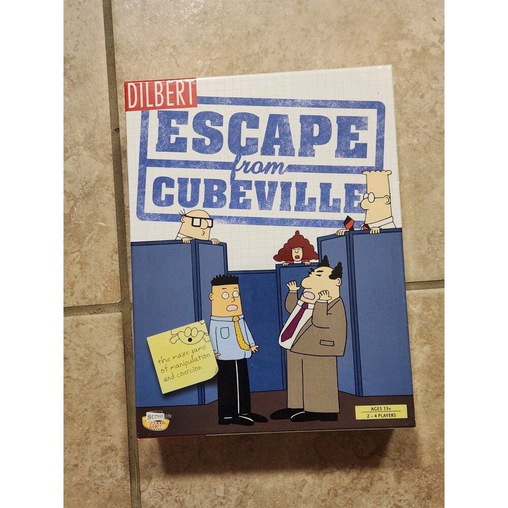 Dilbert Escape From Cubeville Board Game Factory Newly Sealed